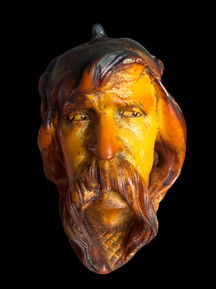 Meerschaum Tobacco Pipe With The Head Of Ambiorix - Late 19th Century-photo-4