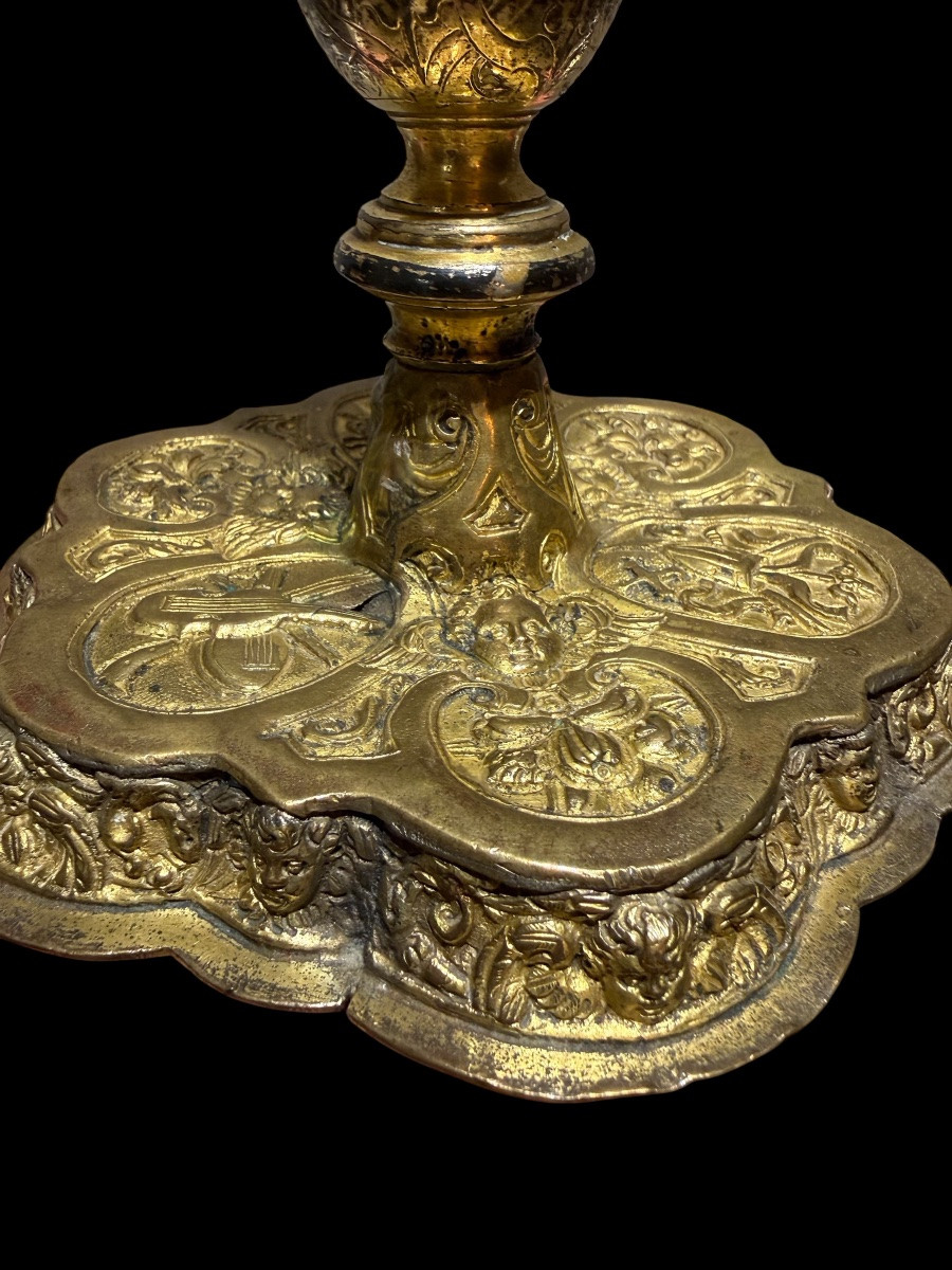 Calice en vermeil et cuivre doré - Italie - fin 16e, début 17e siècle-photo-3