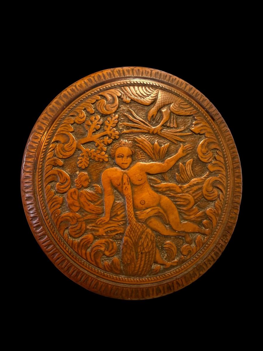Boîte tabac en bois de Sainte-Lucie avec écaille - France - 18e siècle