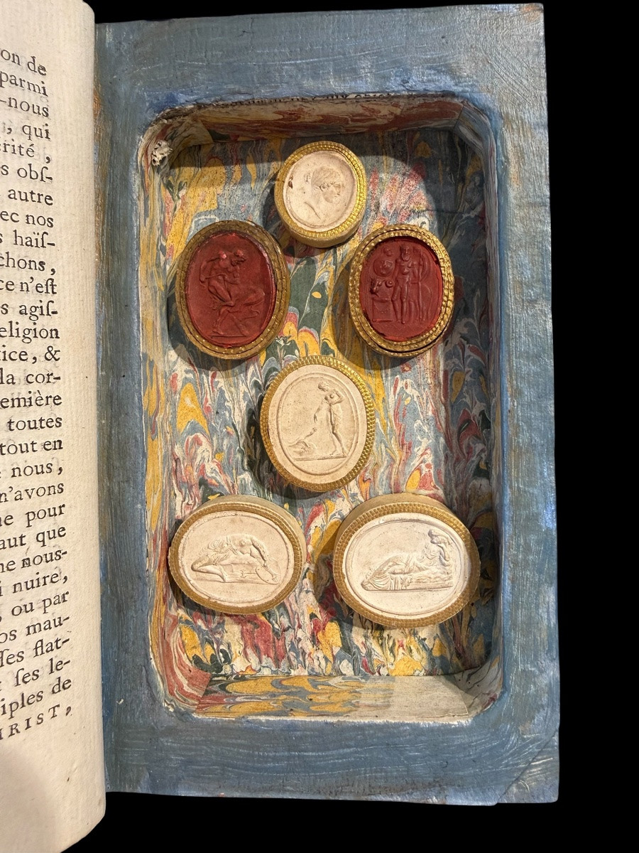 Grand Tour' Intaglio/cameo Book - Italy/france - 19th Century-photo-1