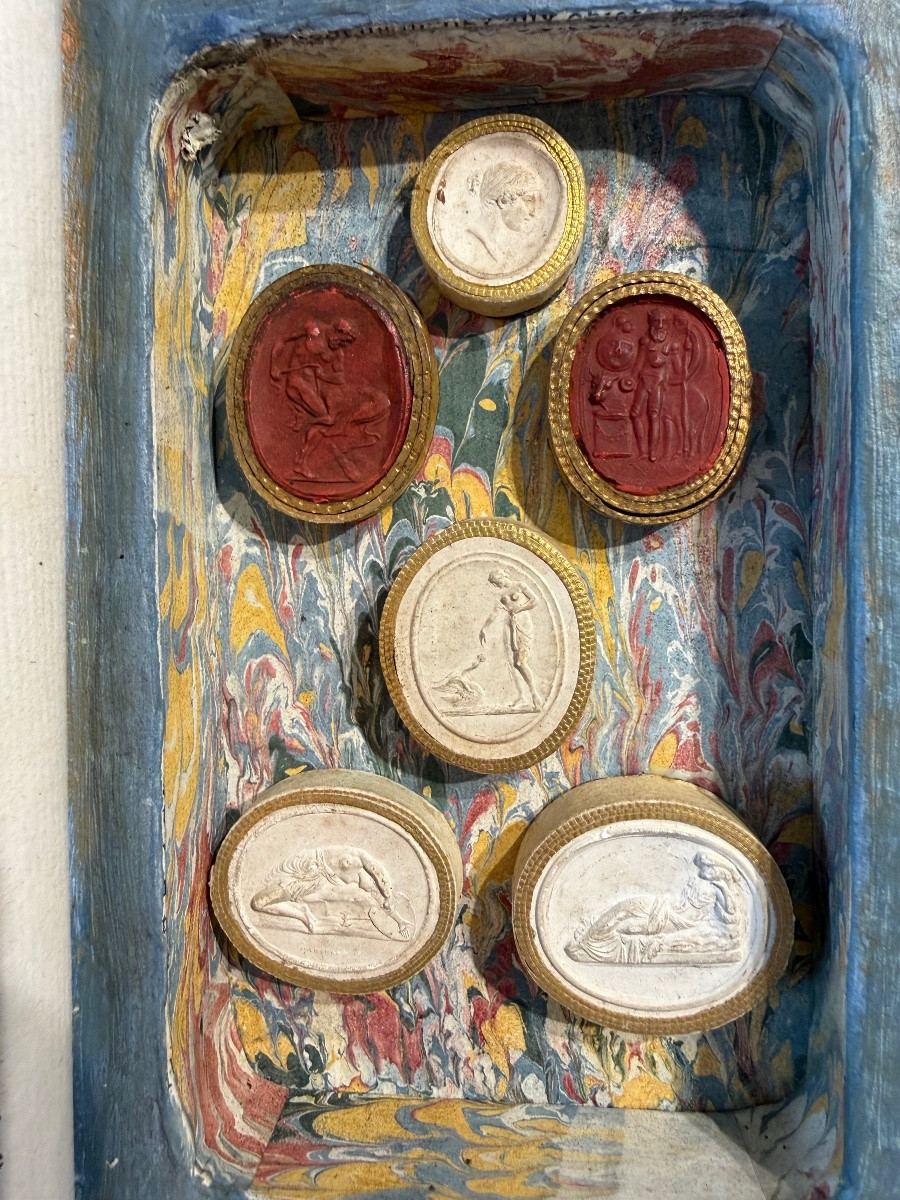 Grand Tour' Intaglio/cameo Book - Italy/france - 19th Century-photo-2