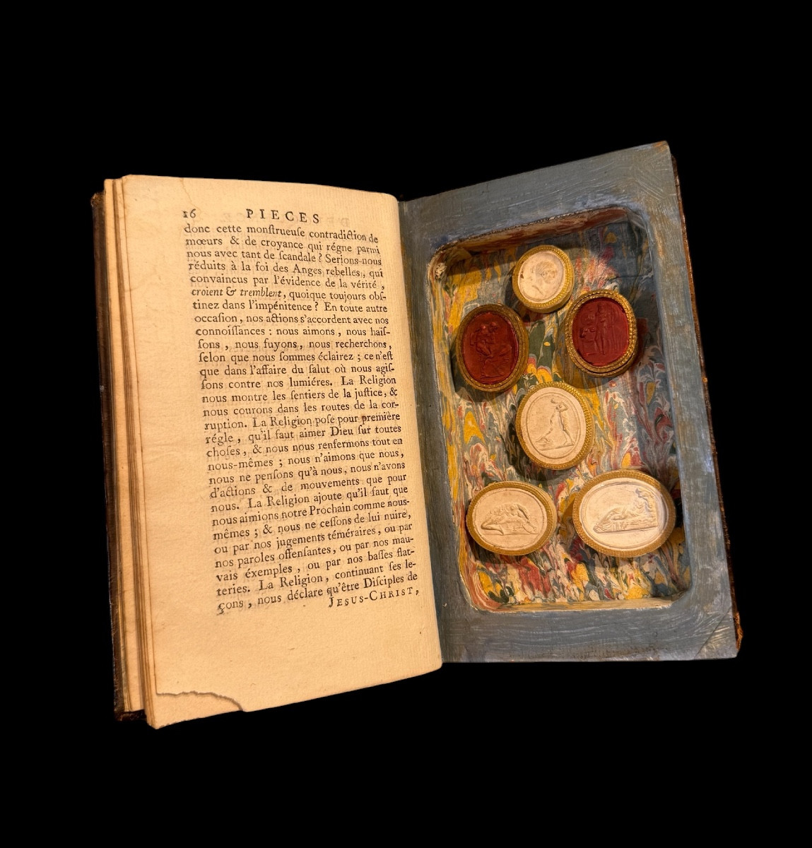 Grand Tour' Intaglio/cameo Book - Italy/france - 19th Century
