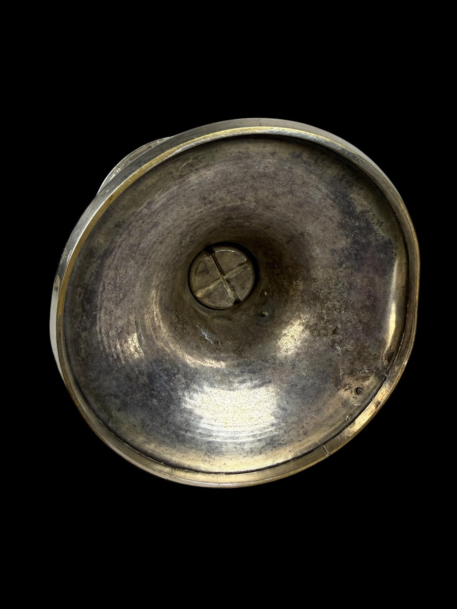 Liturgical Chalice In Silver And Silver-plated Bronze With Box - Belgium - Early 20th Century-photo-4
