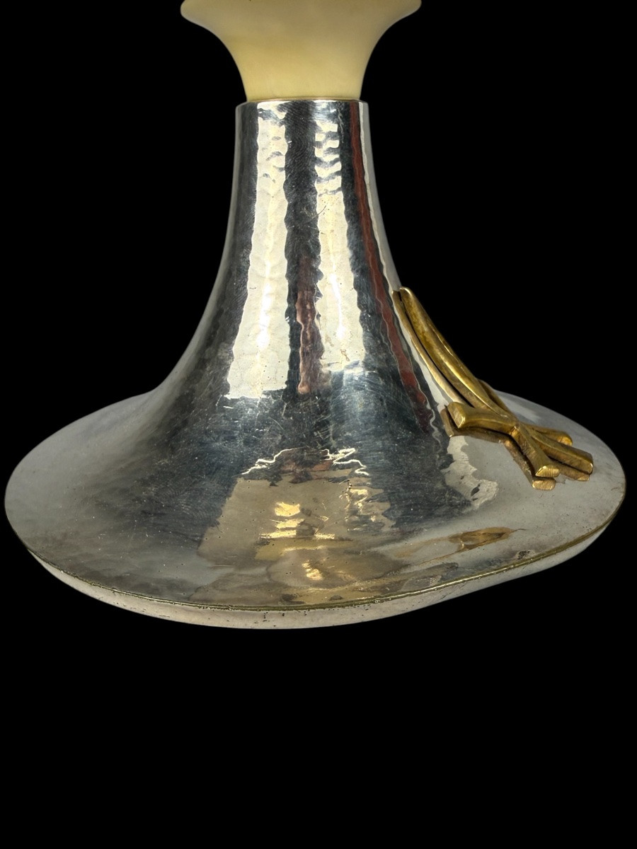 Liturgical Chalice In Silver And Silver-plated Bronze With Box - Belgium - Early 20th Century-photo-5