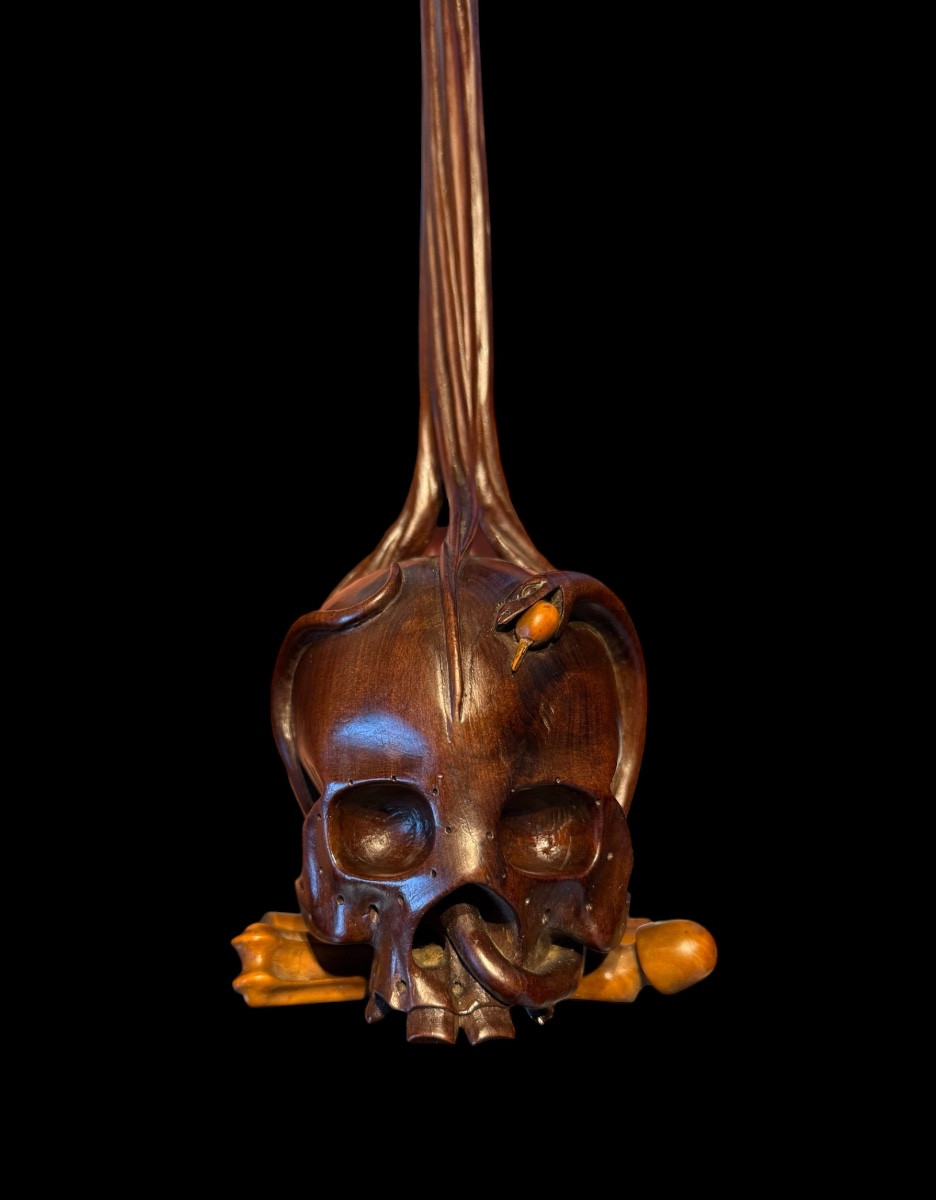 Standing Devotional Crucifix With Skull Base - Southern Germany - 17th Century