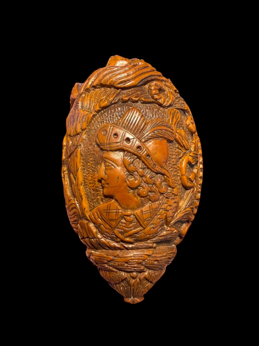 Tabatière en noix de corozo, époque napoléonienne - France - Début 19e siècle -photo-1