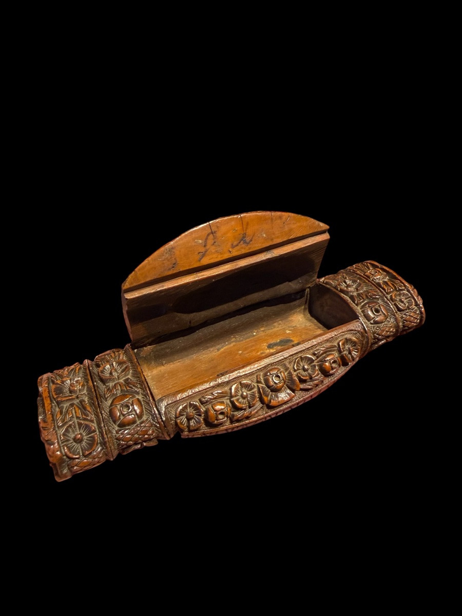 Tabatière/boîte à tabac en noix de corozo, époque napoléonienne - France - Début 19e siècle -photo-5
