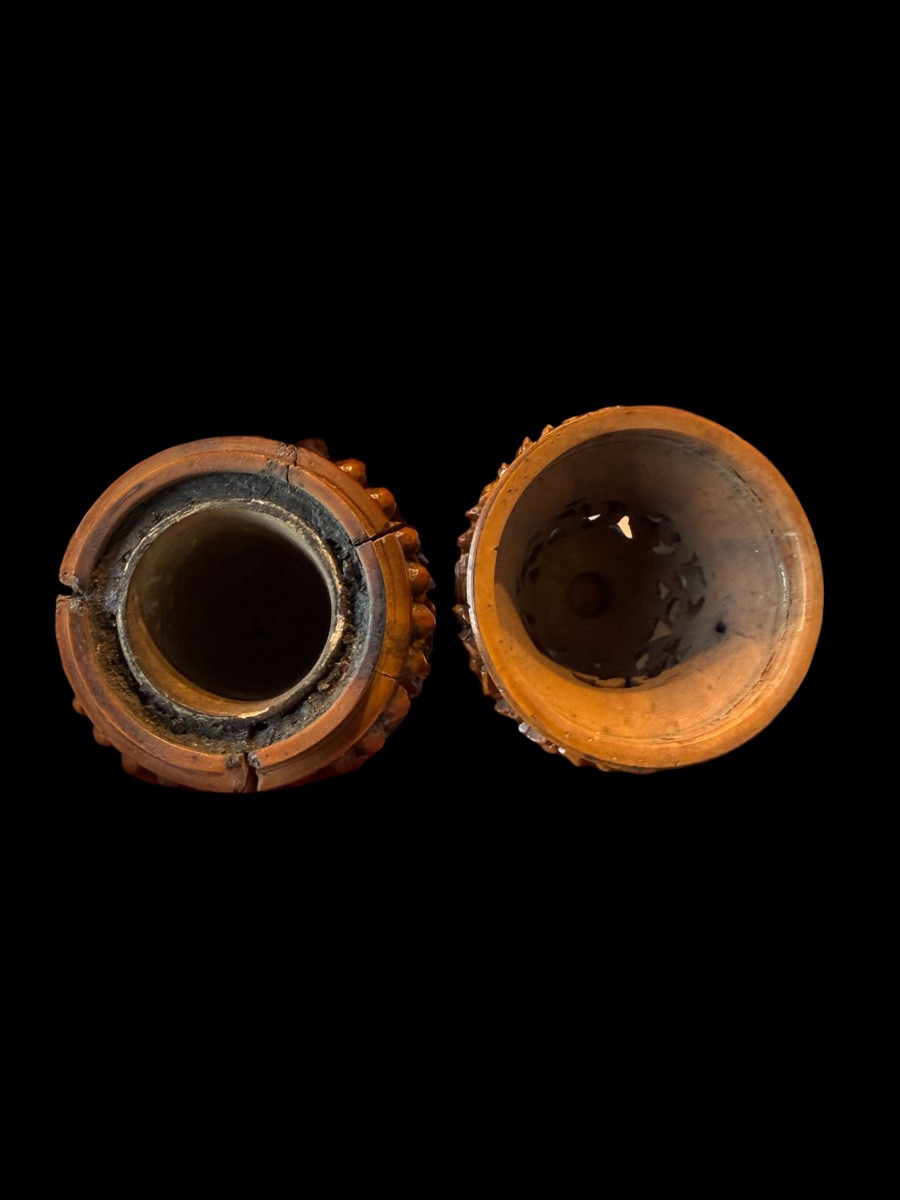 Tobacco Box/tabatière In Corozo Walnut -france - Early 19th Century-photo-5