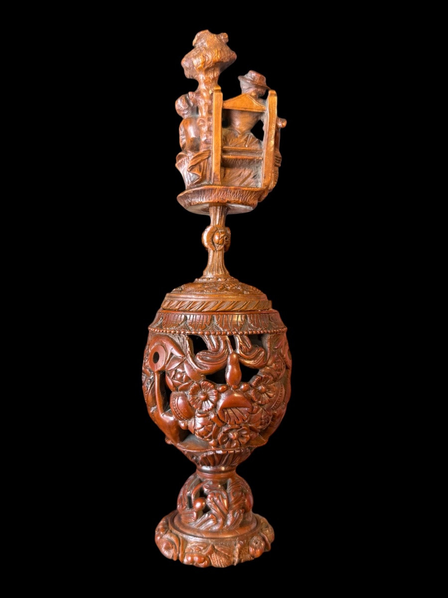 Corozo Nut Sculpture - France - Early 19th Century-photo-1