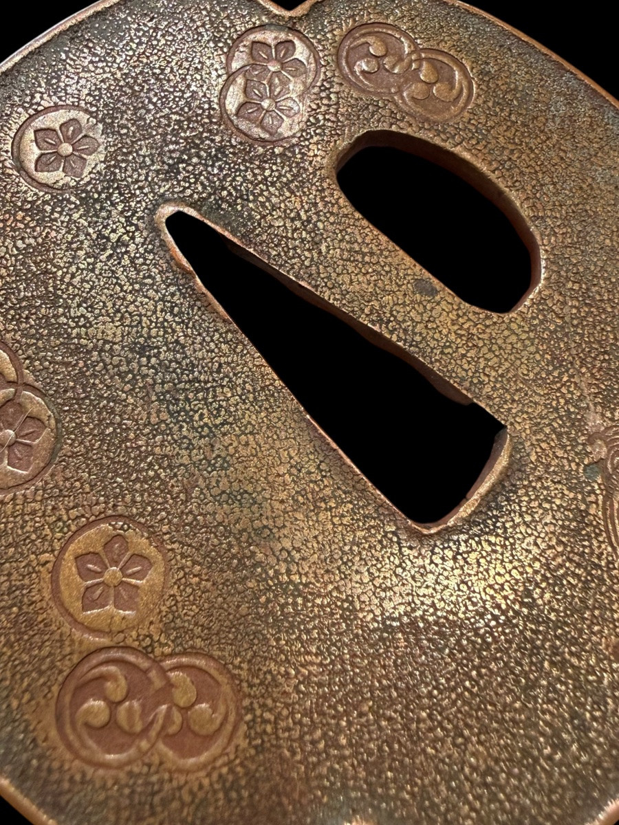 Copper Japanese ‘tsuba’ From The Meji Period - Japan - 19th Century-photo-2