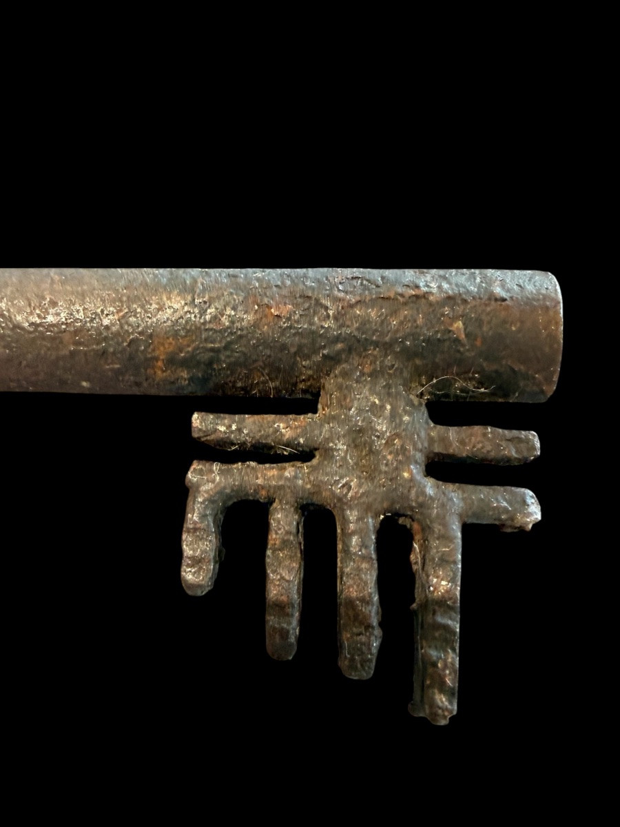 Large Venetian Wrought-iron Key - Italy - 16th/17th Century-photo-4