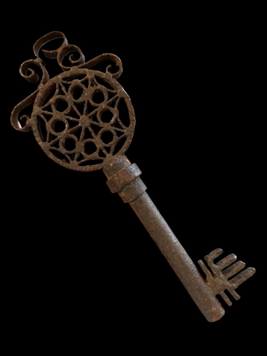 Large Venetian Wrought-iron Key - Italy - 16th/17th Century