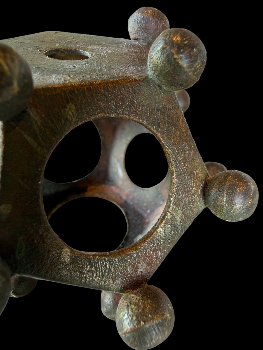 Dodecahedron in copper, romanese style - Gallo-romain - 19e siècle-photo-4