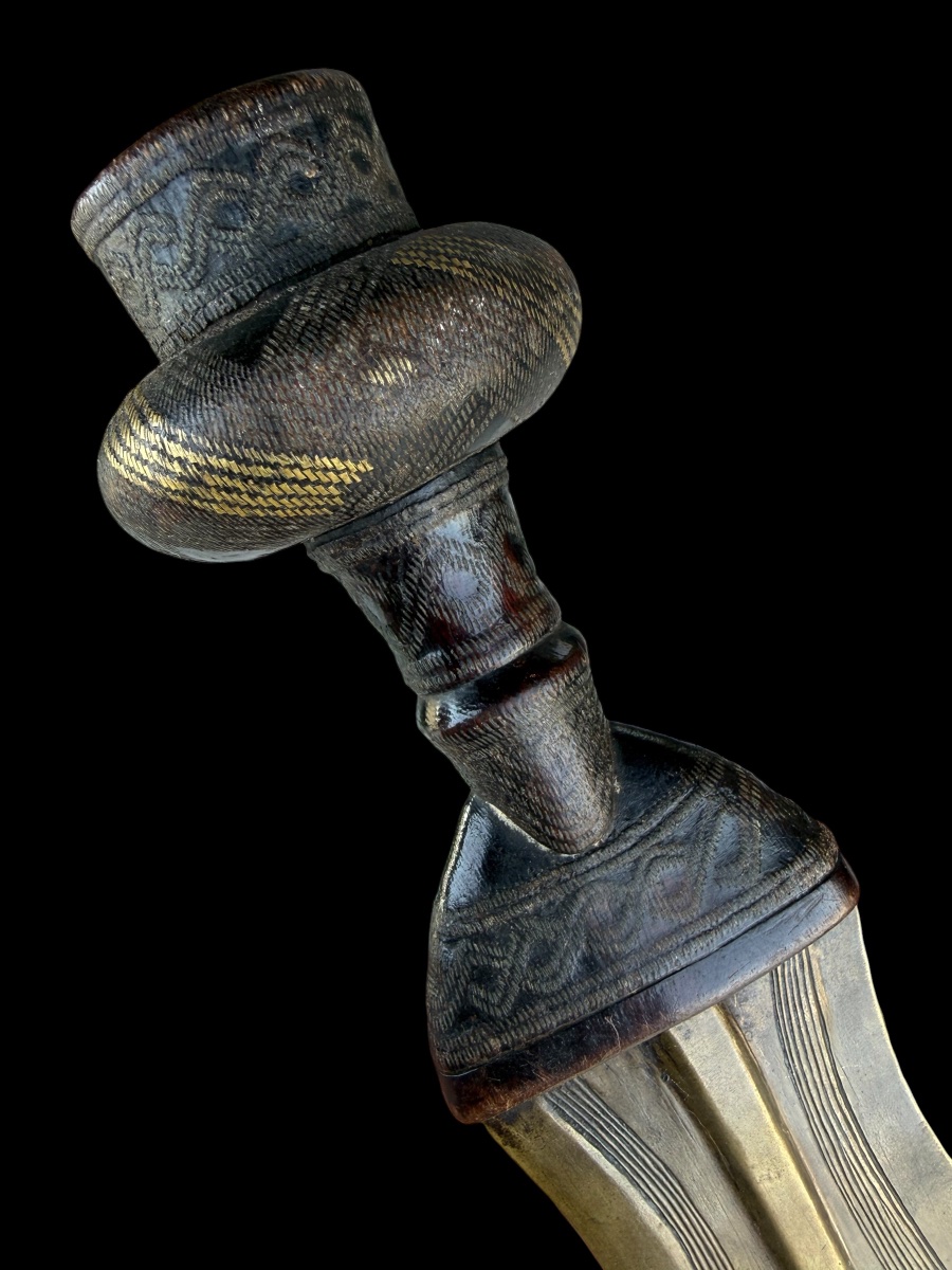 Knife/dagger ‘ikhula’ With Copper Blade From The Kuba Tribe From Congo-photo-4