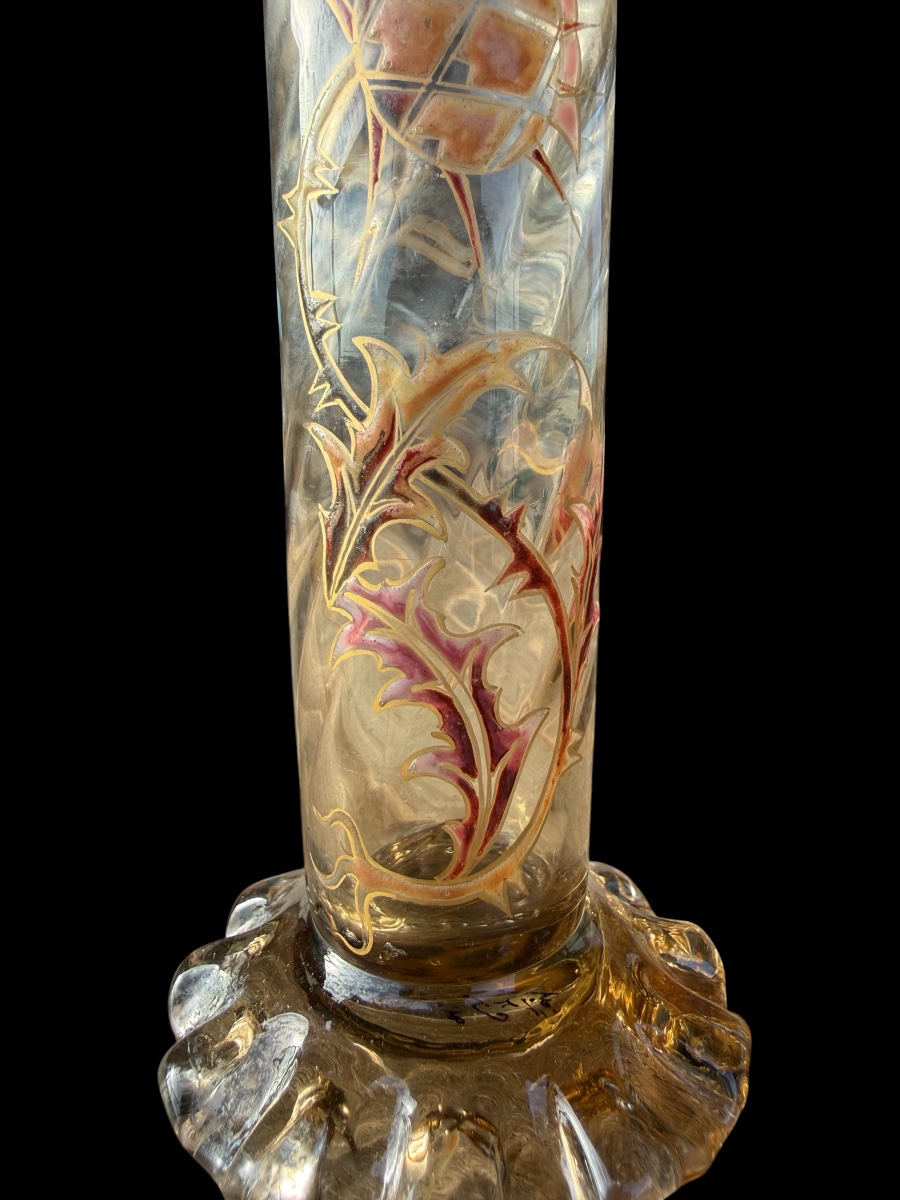 Émile Gallé (1846–1904) Vase en cristal émaillé, vers 1885–1895 - France-photo-2