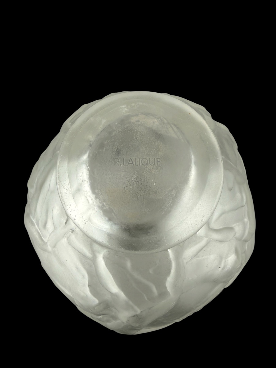 Vase ‘Archers’ par René Lalique en verre blanc - 20e siècle-photo-1