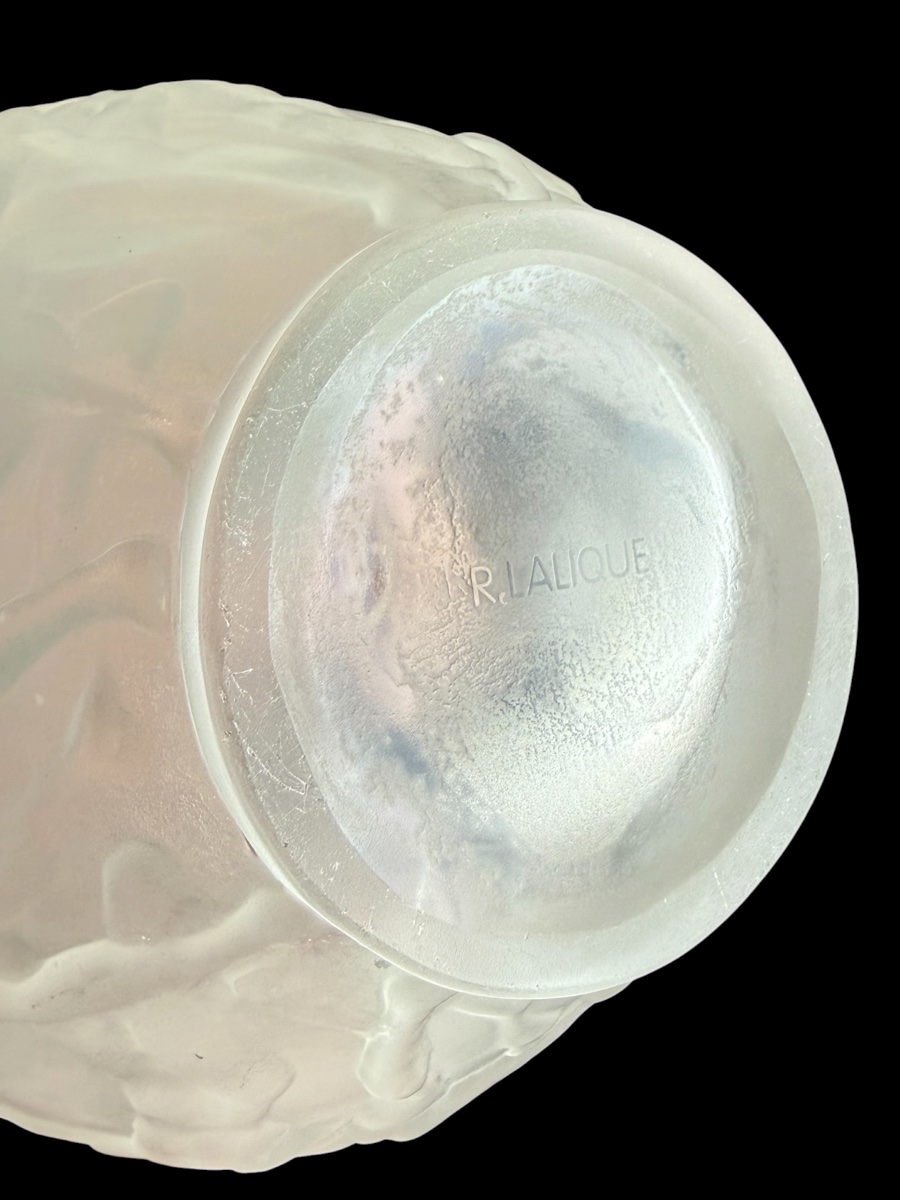Vase ‘Archers’ par René Lalique en verre blanc - 20e siècle-photo-2