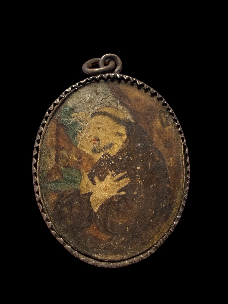 "reliquary" Pendant With Relics - 18th Century-photo-2