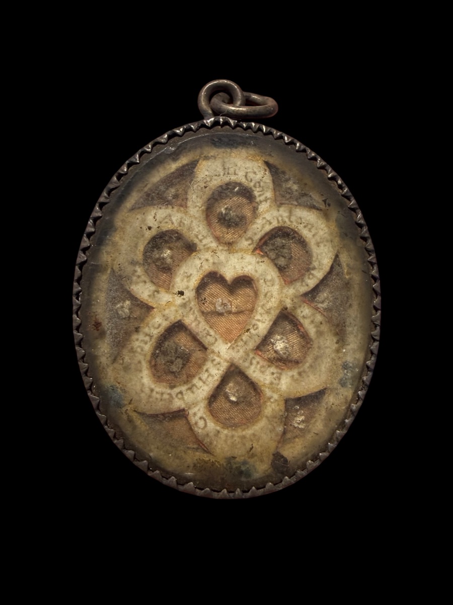 "reliquary" Pendant With Relics - 18th Century