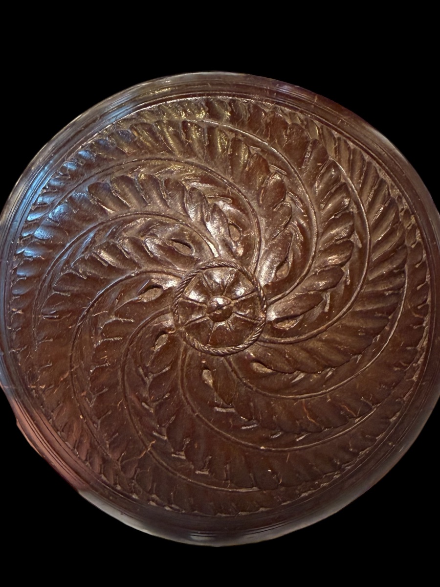 Coconut Powder Flask With Silver Coat Of Arms - Early 19th Century-photo-4