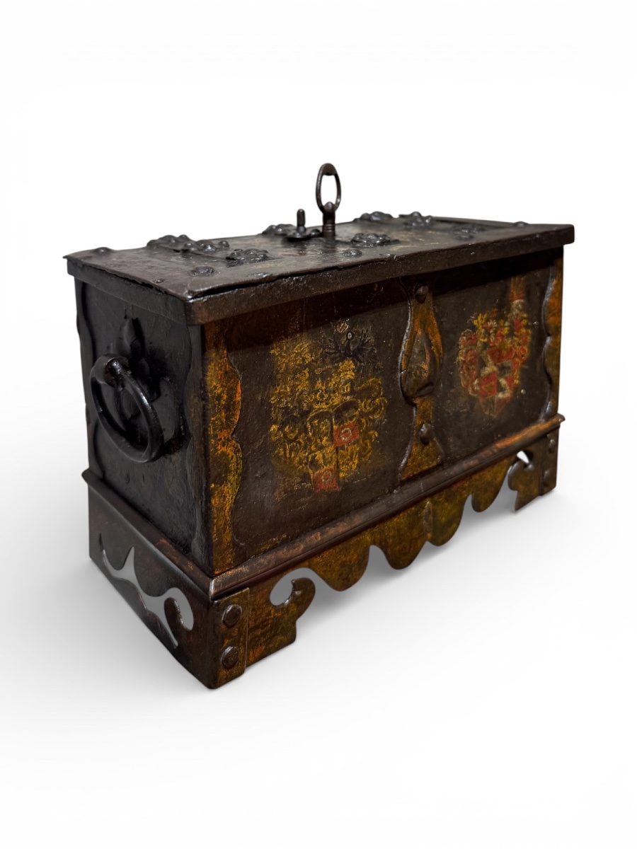 Petit coffre en fer forgé - Nuremberg, Allemagne - Circa 1600-photo-2