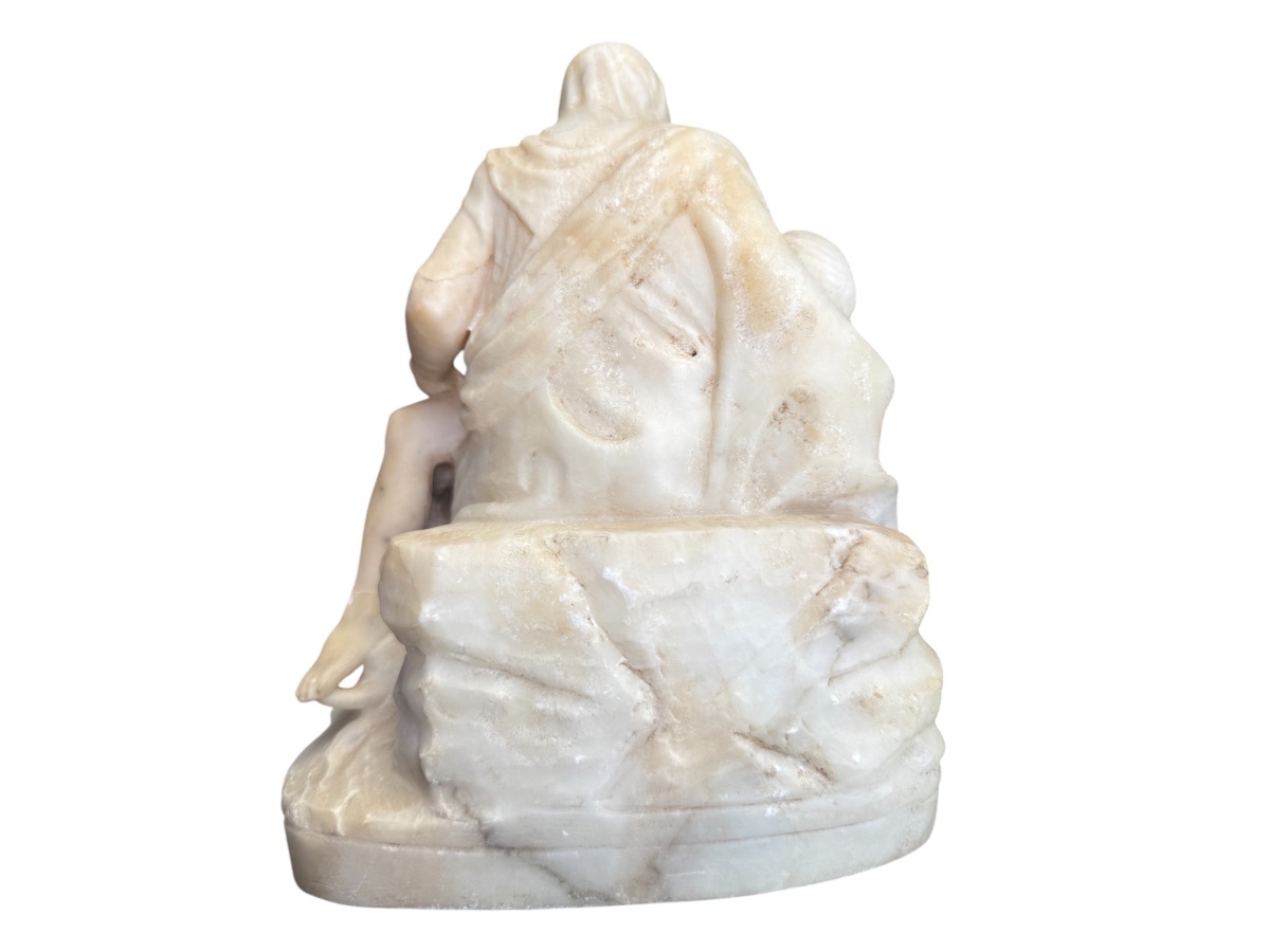 Pietà en albâtre d’après Michel-Ange – 19e siècle-photo-2