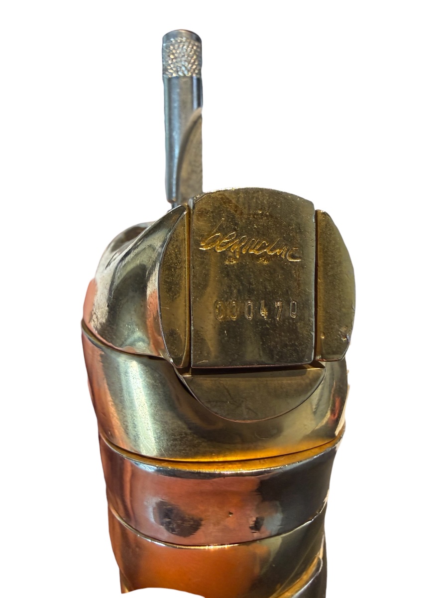 Miguel Berrocal (1933–2006) – “mini-david” Sculpture In Gilded Bronze With Key – 1969-photo-3