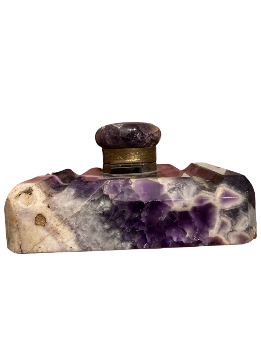 Inkwell In ‘blue-john’ Fluorite - England, Derbyshire - 19th Century-photo-4
