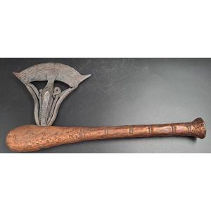 Beautiful African Axe From The 'songye' Tribe From The Belgian Congo - Early 20th Century