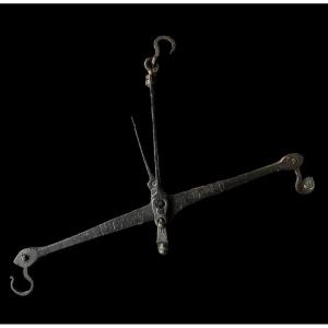 Beautiful Wrought Iron Scale, Dated 1728 - European - Early 18th Century