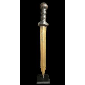 Rare Brass Knife From The 'azande' Tribe - Congo, Africa - Early 20th Century