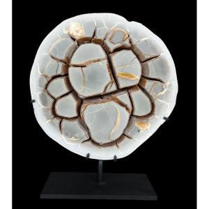 Polished Stone Geode With Base For Decoration - 20th Century