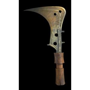 Rare couteau/épée en laiton de la tribu ‘Mangbetu’ du Congo - Afrique - début 20e siècle