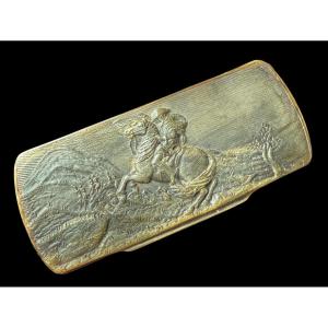 Boîte/tabatière en corne pressée scène ‘Napoleon Bonaparte’ - France - 19è siècle
