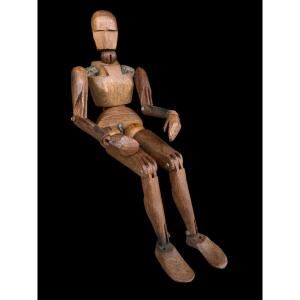 Mannequin d’artiste articulé en bois - circa. 1900