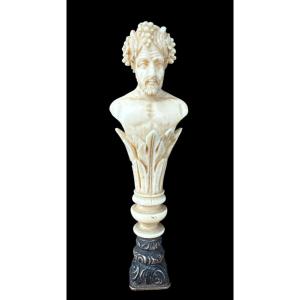 Sceau à cacheter (sceau/cachet) avec un figure de ‘Bacchus’ avec monogramme en argent - france