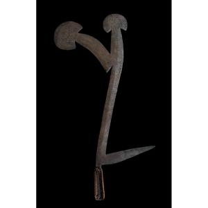 Rare couteau de jet africain de la tribu ‘Azande’ du Congo - Afrique - 19e siècle