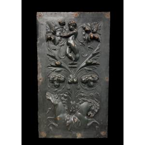 Decorative Repoussé Copper Panel, Renaissance Style – Probably 19th Century