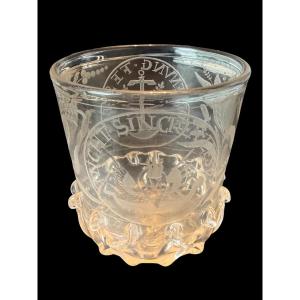 Lobed, Blown And Engraved White Glass - Germany Or Netherlands - 17th Century