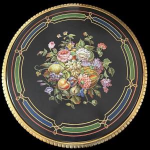Table en micromosaïque attribuée à l’atelier de Michelangelo Barberi - Italie - 19e siècle