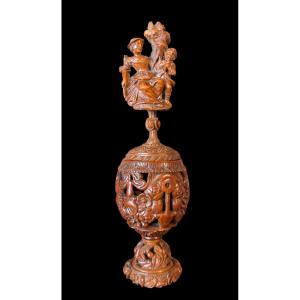 Corozo Nut Sculpture - France - Early 19th Century