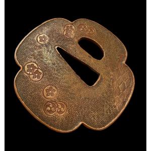 Copper Japanese ‘tsuba’ From The Meji Period - Japan - 19th Century