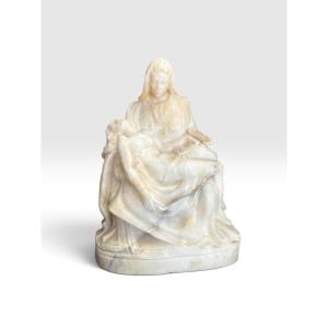 Pietà en albâtre d’après Michel-Ange – 19e siècle