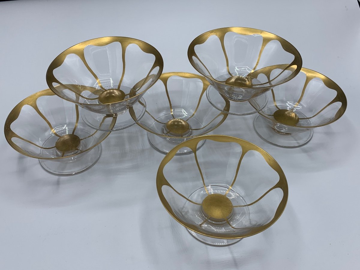 Champagne, Fruit Or Ice Cream Cups In Crystal And Gold-photo-7
