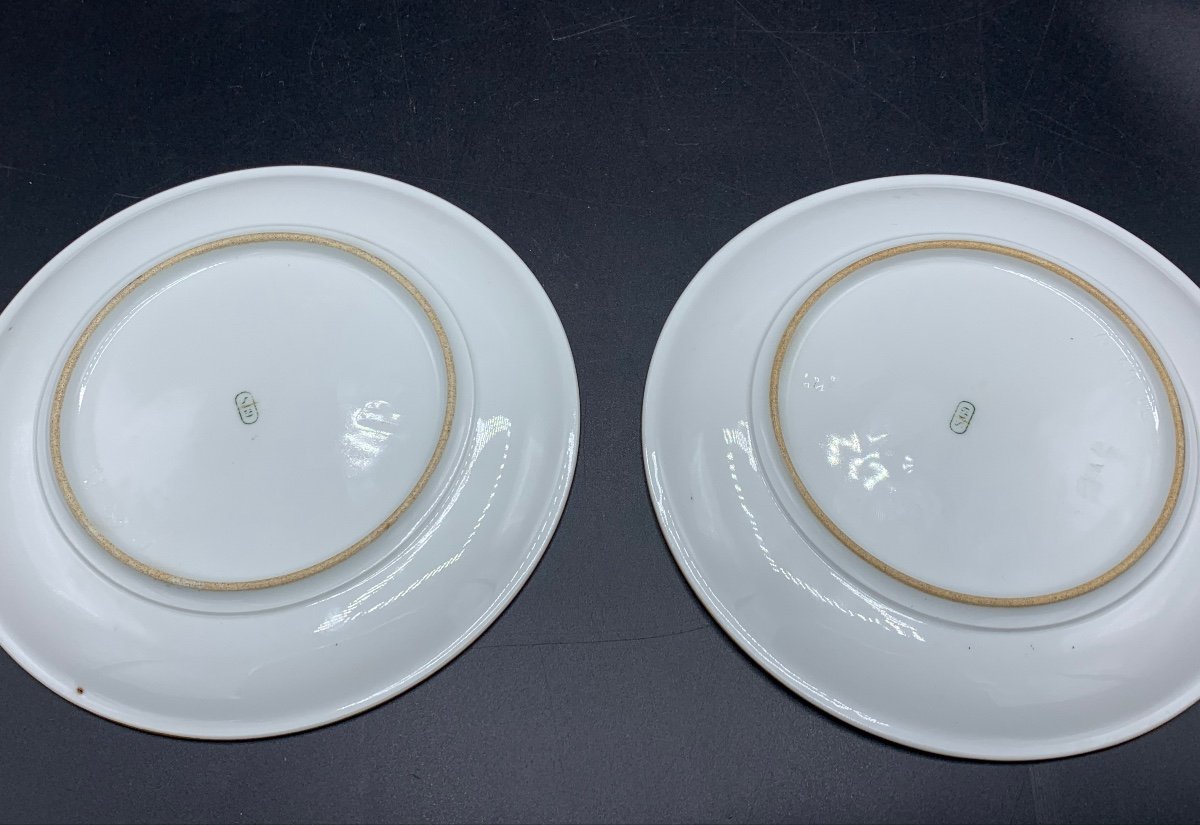 Paire D’assiettes En Porcelaine De Sèvres, 1869-photo-2