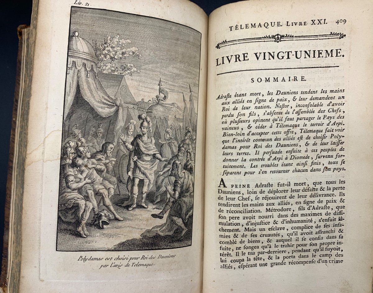 Livre Ancien Les Aventures De Telemaque Fils D’ulysse , Maestricht 1782-photo-3
