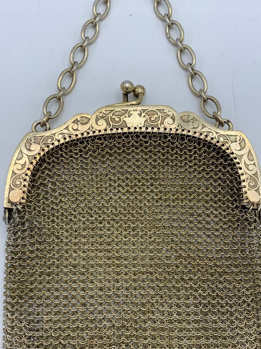 Purse, Bag, Old Purse In Vermeil, 19th-photo-2