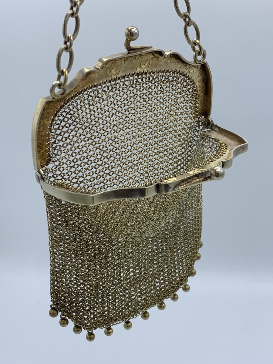 Purse, Bag, Old Purse In Vermeil, 19th-photo-1