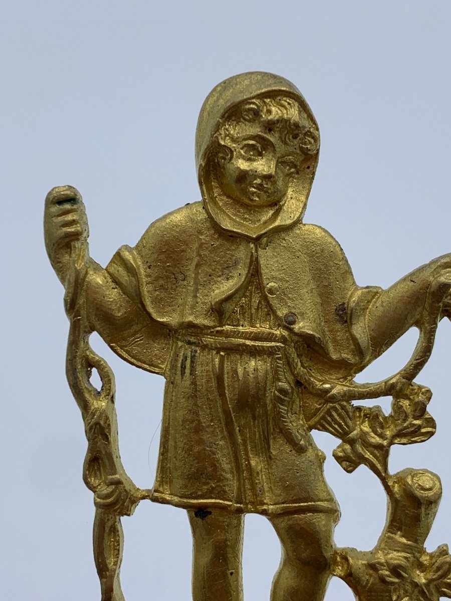 Bronze D’ameublement Enfant , Bronze Doré, 19eme -photo-2
