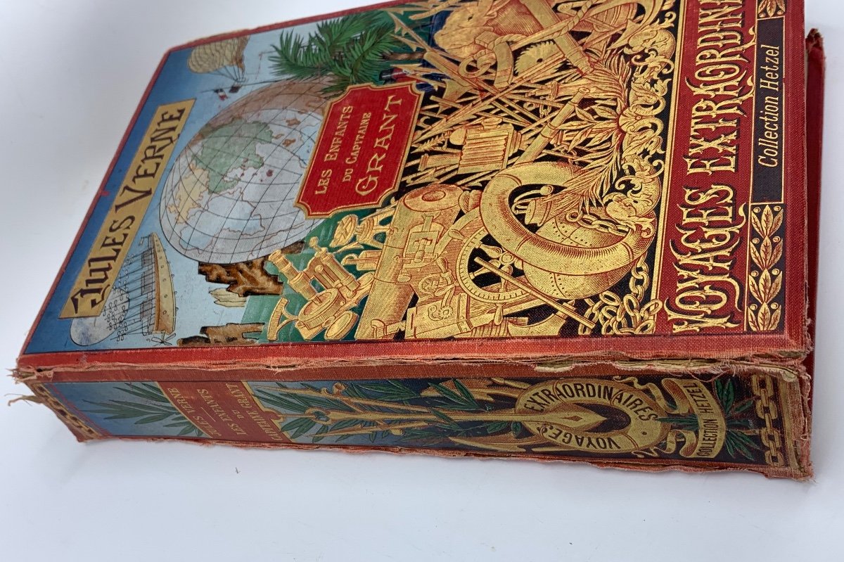 Book Jules Vernes The Children Of Captain Grant, Hetzel-photo-4